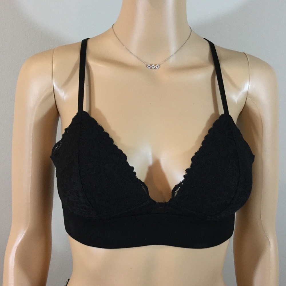 Victoria’s Secret Pink Light Lined Black Lace Bra - Picture 2 of 6